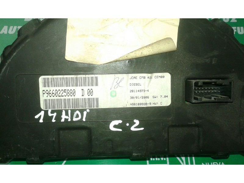 Recambio de cuadro instrumentos para citroen c2 collection referencia OEM IAM 9660225880 28114973 NS6188939-9 Recambio de cuadro instrumentos para citroen c2 collection referencia OEM IAM 9660225880 28114973 NS6188939-9