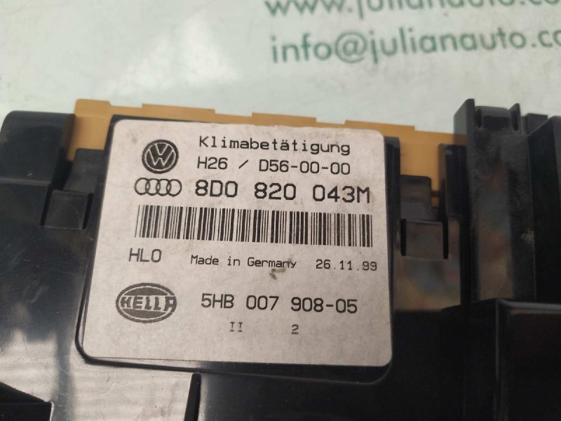 Recambio de mando climatizador para audi a4 berlina (b5) 1.9 tdi referencia OEM IAM 8D0820043M 5HB00790805 HELLA