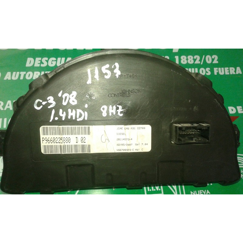 Recambio de cuadro instrumentos para citroen c3 1.4 hdi audace referencia OEM IAM 9660225880 28114973-4 NS6708973-E