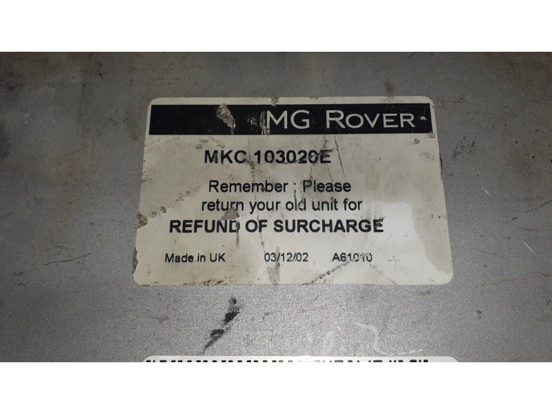 Recambio de centralita motor uce para mg rover serie 200 (xw) 216 coupe referencia OEM IAM MKC103020E  