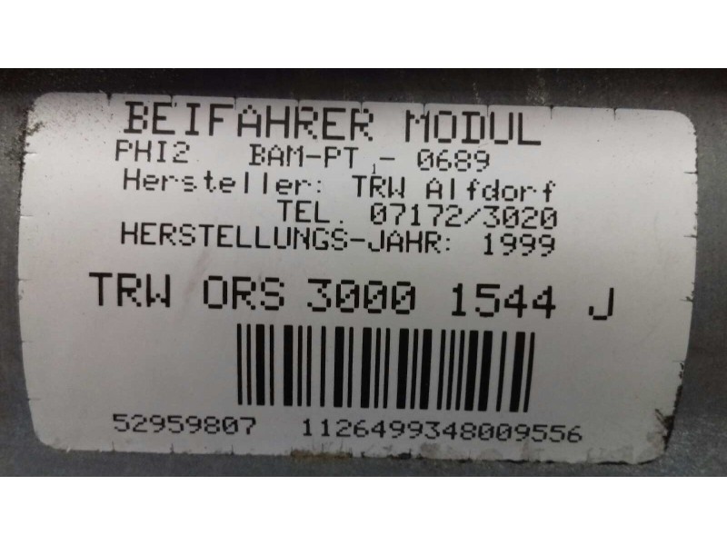 Recambio de airbag delantero derecho para ford focus berlina (cak) ambiente referencia OEM IAM TRWORS30001544J  