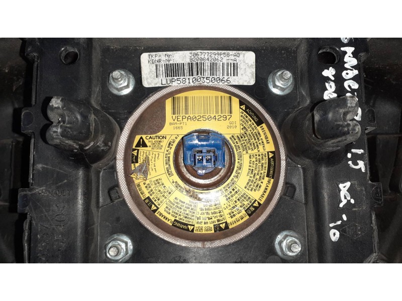 Recambio de airbag delantero izquierdo para dacia sandero stepway referencia OEM IAM 8200842062A 306777299P58AD 3064537