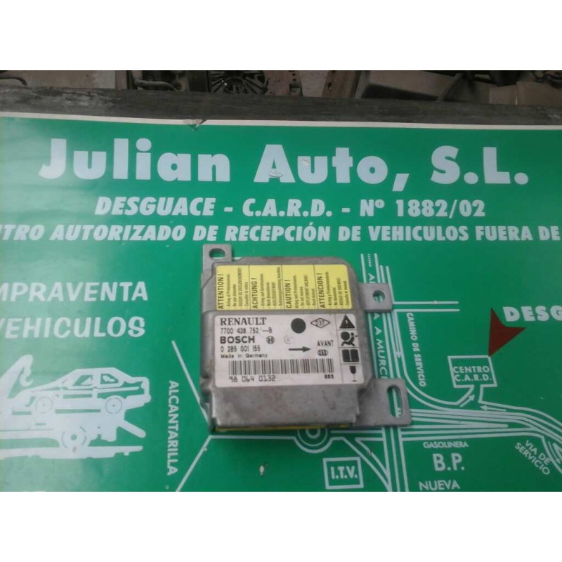 Recambio de centralita airbag para renault clio ii fase i (b/cbo) 1.9 d referencia OEM IAM 7700426752/B 0285001155 BOSCH