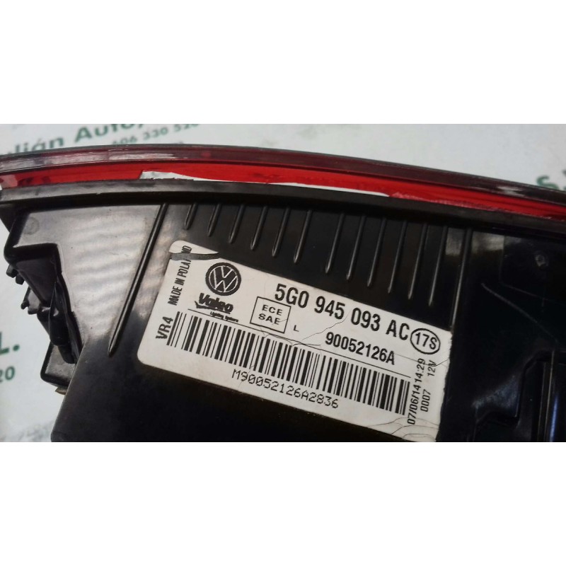 Recambio de piloto trasero izquierdo interior para volkswagen golf vii lim. sport bluemotion referencia OEM IAM 5G0945093AC  