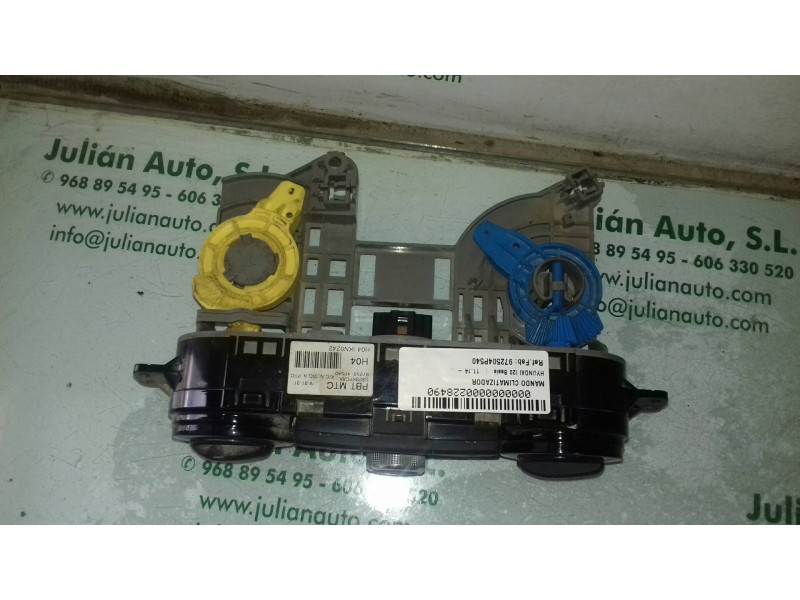Recambio de mando climatizador para hyundai i20 basis referencia OEM IAM 972504P540 C329KPCCA 