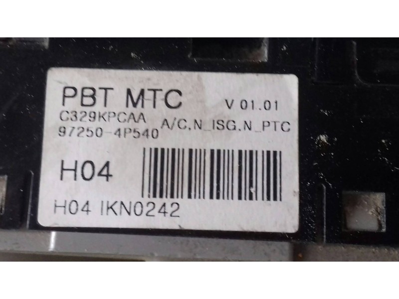 Recambio de mando climatizador para hyundai i20 basis referencia OEM IAM 972504P540 C329KPCCA 