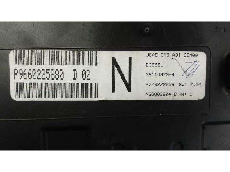 Recambio de cuadro instrumentos para citroen c3 1.4 hdi sx plus referencia OEM IAM 9660225880D02 28114973-4 JOHNSON CONTROLS