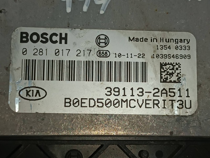 Recambio de centralita motor uce para kia cee´d active referencia OEM IAM 391132A511 940241H151 KIT -BOSCH