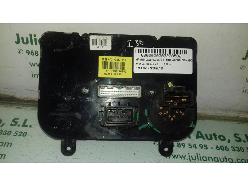 Recambio de mando calefaccion / aire acondicionado para hyundai i30 comfort referencia OEM IAM 972502L150  